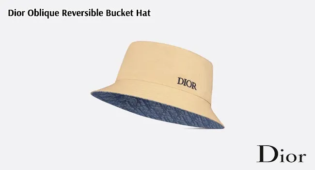 Bucket Hat Dior Oblique Reversible  Aksesoris Kepala Simpel dan Elegan